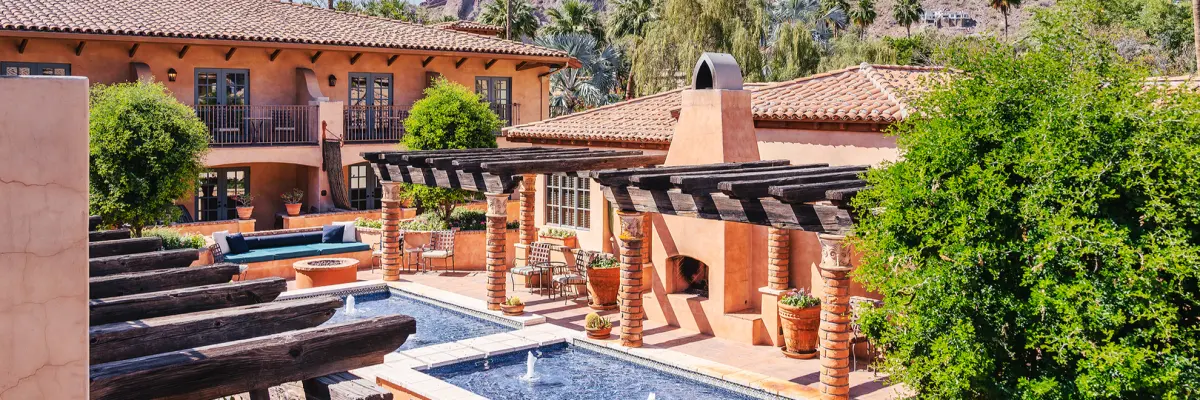 The Spanish-Colonial courtyards of Royal Palms Resort and Spa, Phoenix